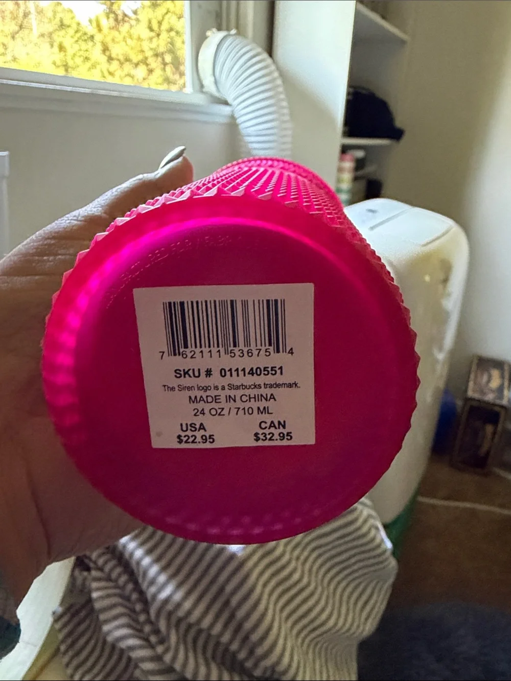 Starbucks Hot Pink Studded Reusable Tumbler with Straw
